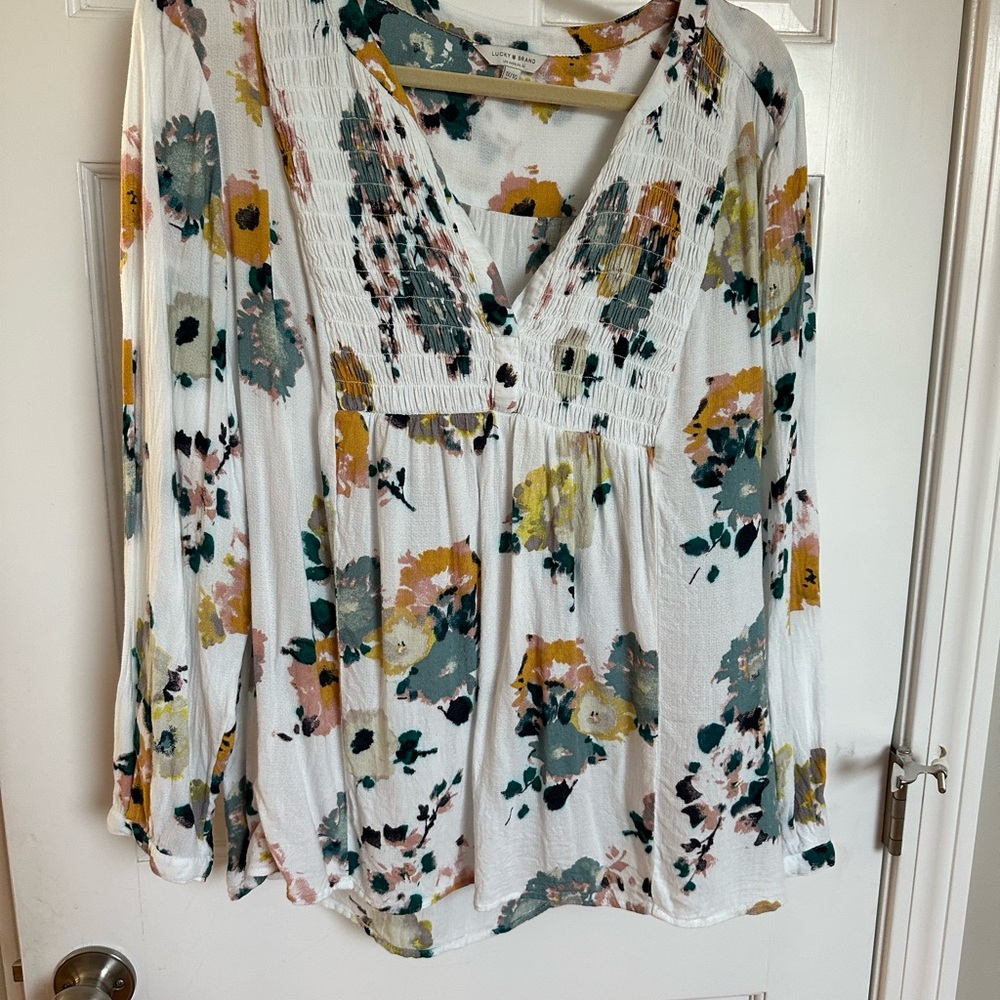 Lucky Brand Multicolor Floral Blouse
